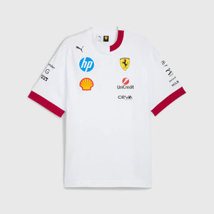 Camiseta Oversized Scuderia Ferrari Blanca