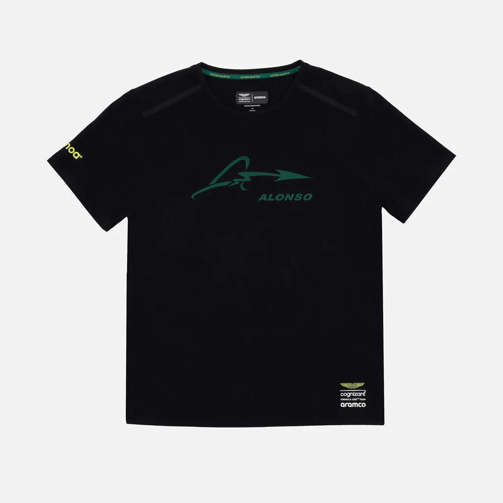 Camiseta Negra Aston Martin Kimoa Fernando Alonso - Undercut Store