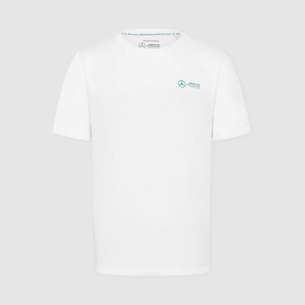 Camiseta Logo Pequeño Mercedes AMG Petronas Blanca