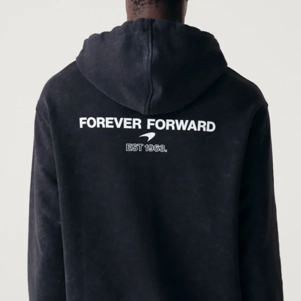 Hoodie Oversized New Era McLaren WRDMRK Logo Negro - Imagen 2